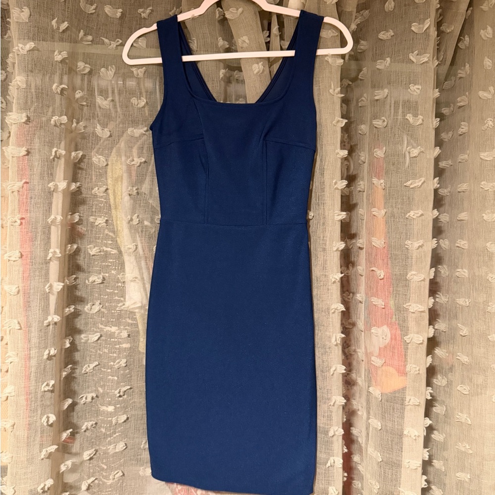 Chic Navy Sleeveless Mini Dress